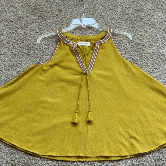 Lucky Brand ☘️ Embroidered Peasant Swing Tank - Picture 8 of 9